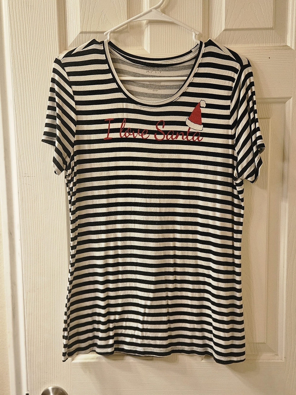 Essentials Striped Knit Top in Black and Cream